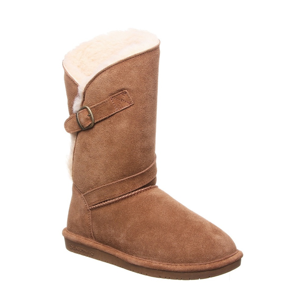 BEARPAW Women's Annie Size 10 US Taupe Suede NeverWet Winter Boot Style#1965 NWT